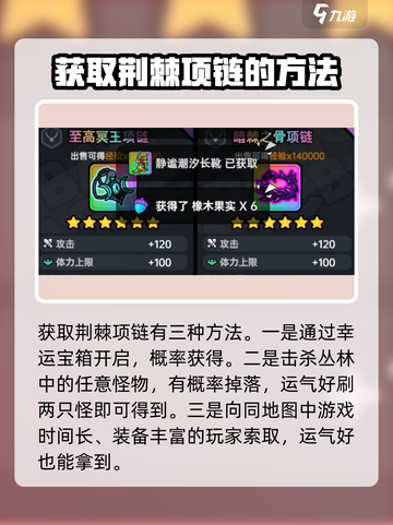 英勇之地🔥荆棘项链获取攻略💎截图5