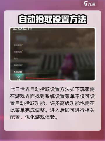 七日世界自动拾取怎么设置介绍截图2