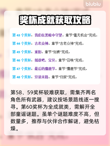 心灵杀手2🎉白金全成就条件一览截图6