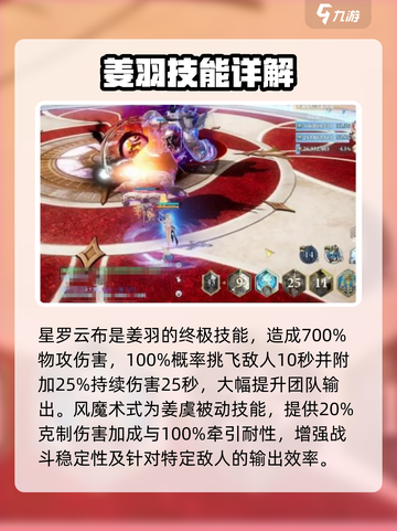 剑与骑士团🔥姜虞技能全面解析，超强角色等你来玩！截图3