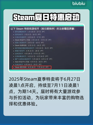 🔥Steam夏促2025开启时间曝光！🎉截图2