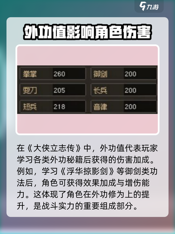 大侠立志传外功值是什么介绍截图2