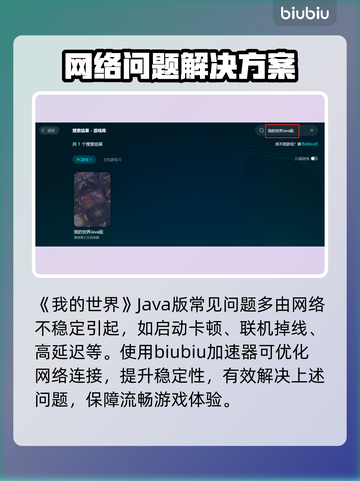 《我的世界》Java版加速器推荐🔥低延迟神器！🚀截图3