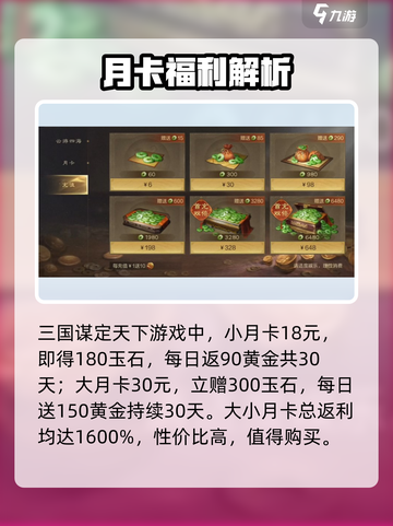 🎮三国谋定天下月卡值不值？超全分析在这！💥截图2