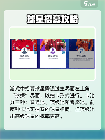 梦想足球球星怎么招募介绍截图2