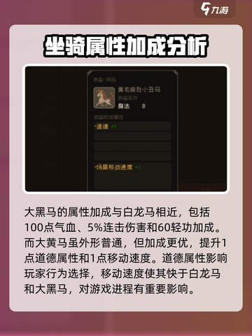 大江湖之苍龙与白鸟马怎么选介绍截图3