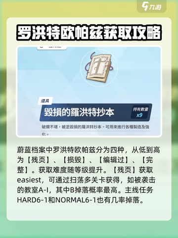 蔚蓝档案🔥罗洪特欧帕兹获取全攻略💎截图2