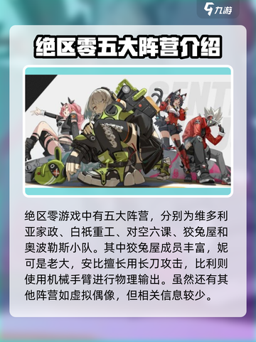 绝区零🔥五大阵营全员介绍，阵营秘密全揭秘！截图2