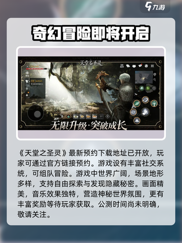 🔥天堂之圣灵公测时间曝光！💥玩家期待值爆表！截图2