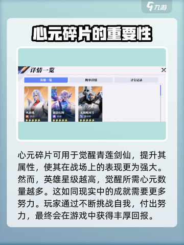 星之破晓：青莲剑仙心元作用大起底！🔥游戏技巧全解析截图3