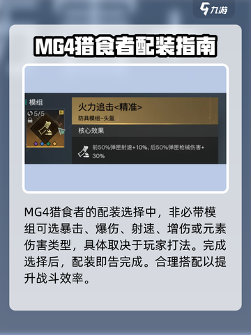 七日世界MG4猎食者配装推荐介绍截图5