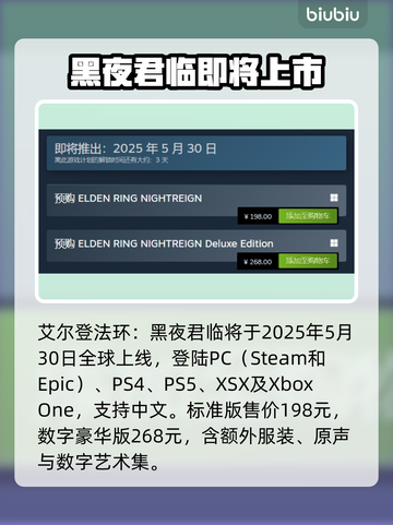 艾尔登法环：黑夜君临上线平台大曝光！🎮🔥截图2