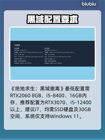 PUBG黑域撤离！配置要求竟这么低？🔥截图2