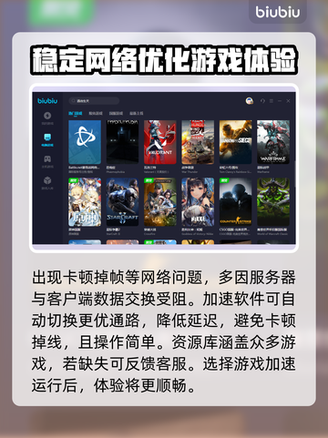 天选玩游戏卡顿？端游加速器推荐🔥🎮截图3