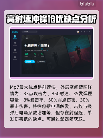七日世界MP7🔥强度爆表！新手必知⚡截图3