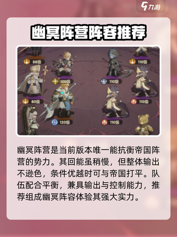 异世代光与魔法四保一阵容推荐介绍截图4