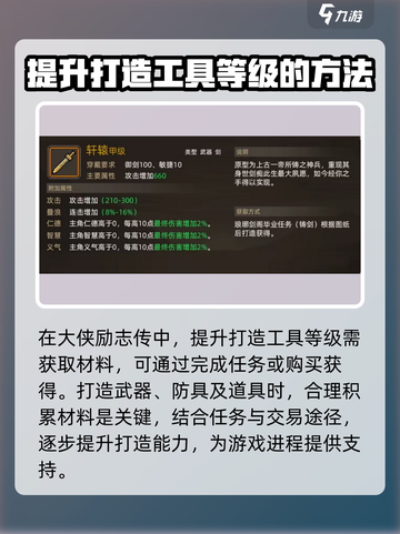 大侠立志传打造工具图鉴介绍截图2