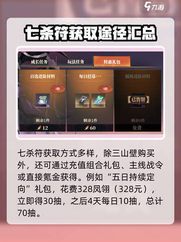 三国志幻想大陆2枭之歌七杀符怎么获得介绍截图4