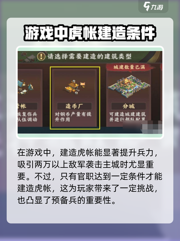 胡莱三国4虎帐建造🔥超强攻略🎉截图3