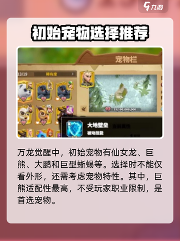 万龙觉醒初始宠物选择方法分享介绍截图2