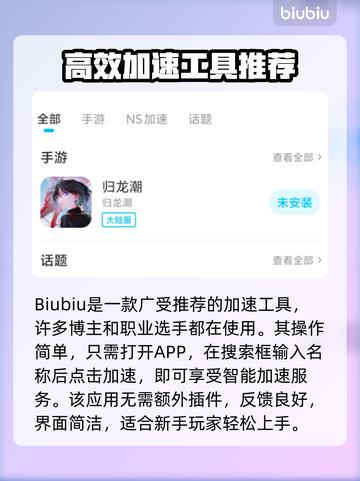 归龙潮加载卡顿？🔥用这个加速器秒解决！截图3