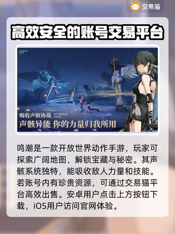 鸣潮账号出售渠道大曝光！🔥游戏玩家必看💡截图2