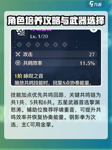 鸣潮⚡鉴心护盾吃啥属性？培养攻略来了！截图4