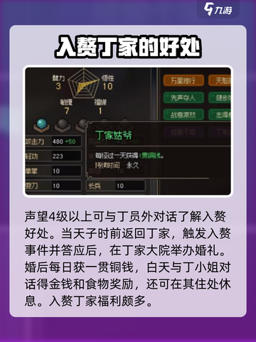 大侠立志传入赘丁家怎么操作介绍截图3