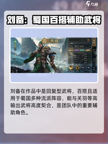 九牧之野蜀国好用武将盘点介绍截图2