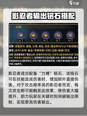 塔瑞斯世界影忍者铭石怎么搭配介绍截图4