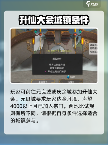 鬼谷八荒升仙大会怎么玩介绍截图2