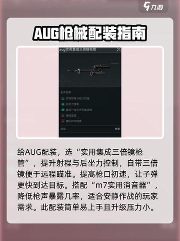 三角洲行动🔥AUG配装思路推荐，轻松吃鸡💡截图3