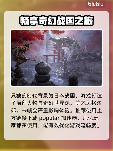只狼掉帧？这款加速器让你畅爽游戏🔥🎮截图3