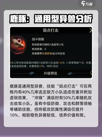野兽领主新世界鹿豚角色怎么样介绍截图3