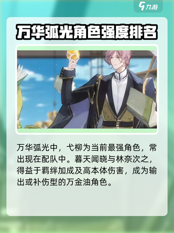 万华弧光🔥角色强度大揭秘！玩转游戏就看这篇⚡截图6