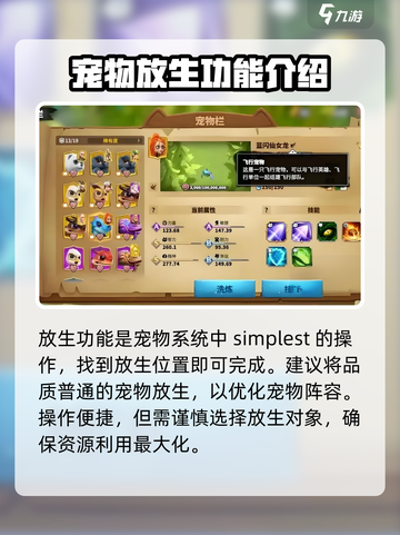 万龙觉醒宠物栏的宠物怎么放生介绍截图3