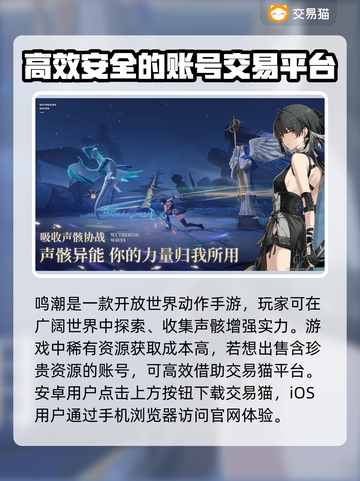 鸣潮账号出售渠道大揭秘！🔥游戏党必看👇截图2