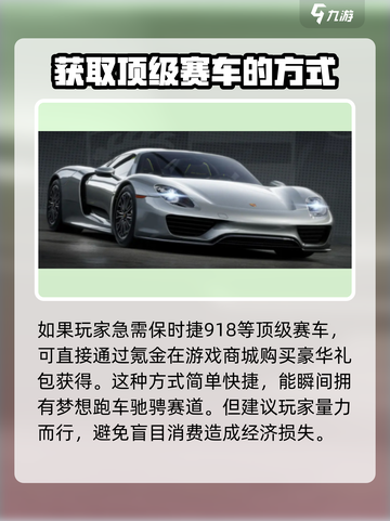 极品飞车集结🔥保时捷918获取攻略⚡车主必看！截图4