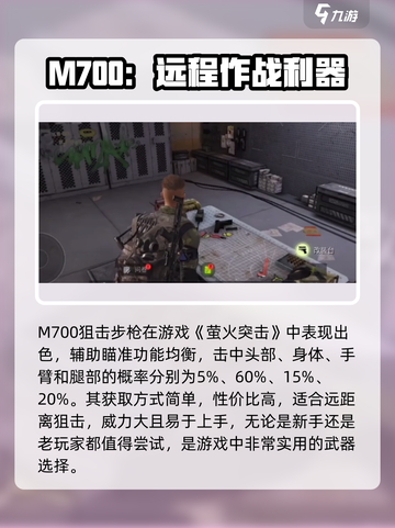 萤火突击M700🔥绝地求生最强武器详解！游戏玩家必看👇截图4