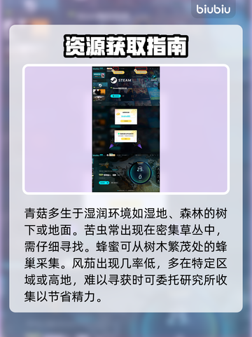 怪物猎人⚡荒野秘药调和素材收集全攻略🔥截图3