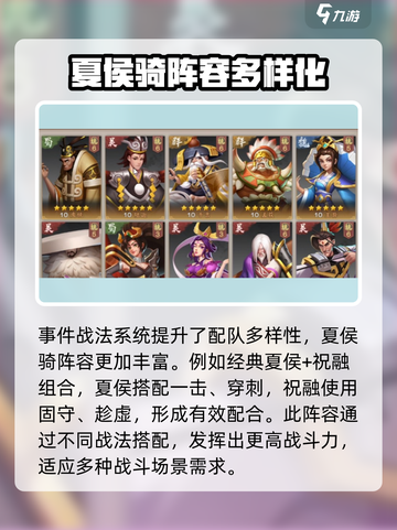 胡莱三国4🔥夏侯骑最强阵容配置⚡一览截图2
