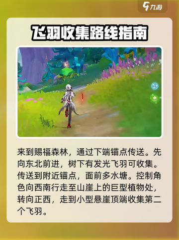 原神✨赐福森林欢声飞羽位置大揭秘！快速收集攻略截图2