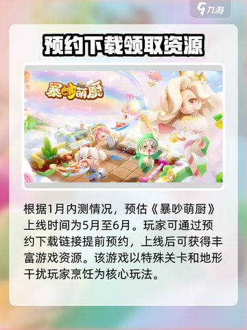 暴吵萌厨上线时间一览介绍截图2