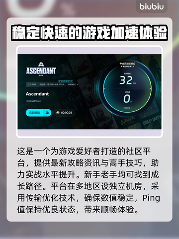 ASCENDANT卡顿闪退？加速链接分享⚡玩转游戏不求人！截图5