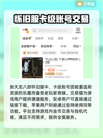 天龙怀旧服账号交易平台🔥选哪个最靠谱？截图2