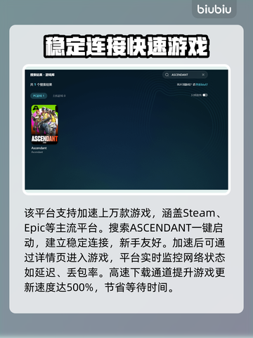 ASCENDANT加速玩游戏延迟卡顿？这个方法必须收藏！🔥🎮截图4