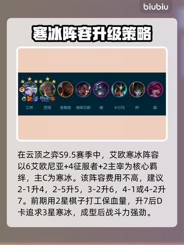云顶之弈S9.5🔥寒冰阵容玩法攻略💎截图2
