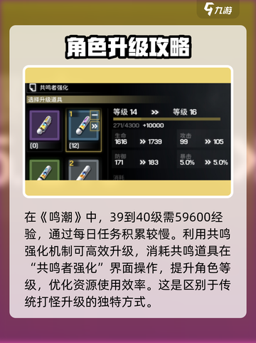 鸣潮⚡39级升40要多少经验？快速升级秘籍来了！截图2