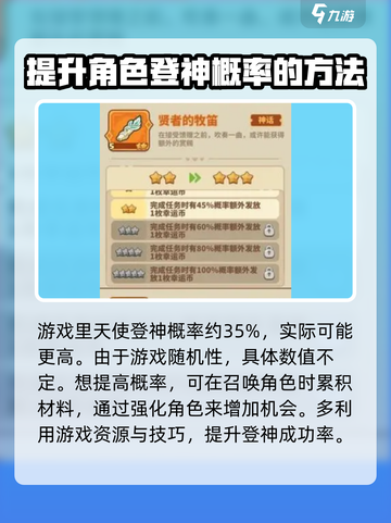 快来当领主天使登神概率是多少介绍截图2