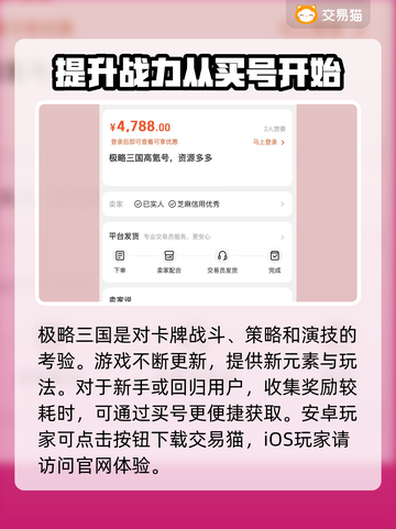 极略三国账号交易平台🔥哪里买最划算？截图2